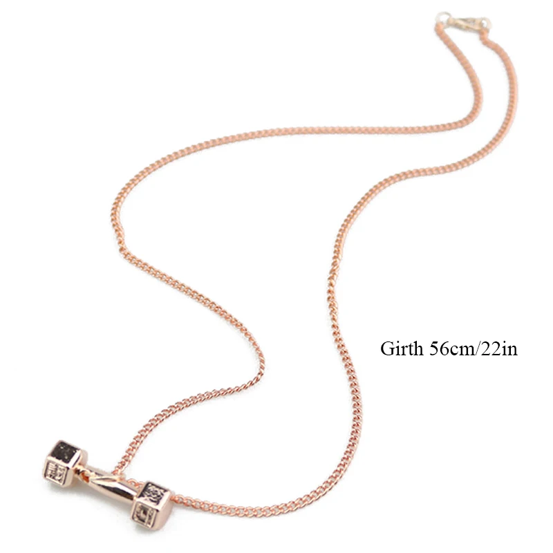 

Fashion Dumbbell Necklace Unisex Personality Dumbbell Pendant Creative Fitness Women Men Bodybuilding Barbells Necklaces