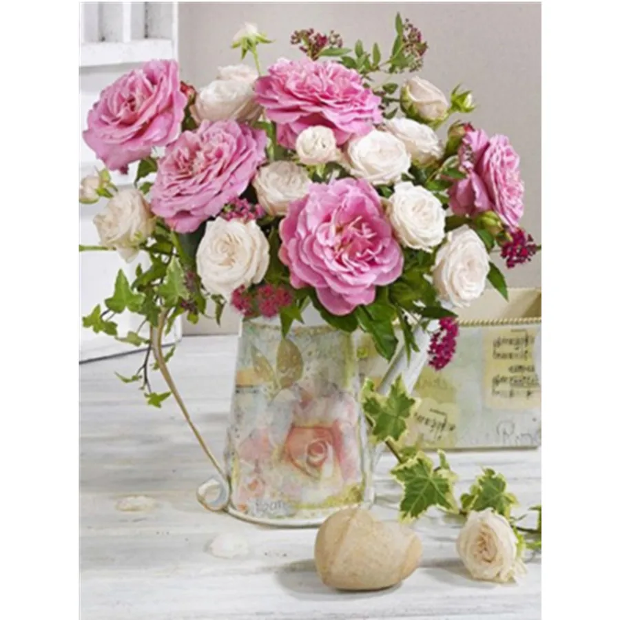 

5D DIY Diamond Embroidery Peony Cross Stitch Kit Diamond Painting Flower Handmade Gift Mosaic Art Home Decorations