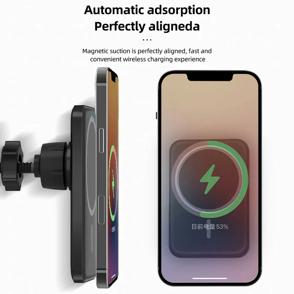 Новое магнитное автомобильное беспроводное зарядное устройство для IPhone 12 12Mini 12pro