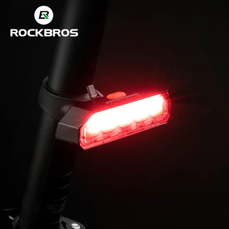 

ROCKBROS Bicycle Cycling Taillight COB LED Powerful USB Rechargeable Bike Tail Light Turn Signal Remote Control Lamp Rear Light