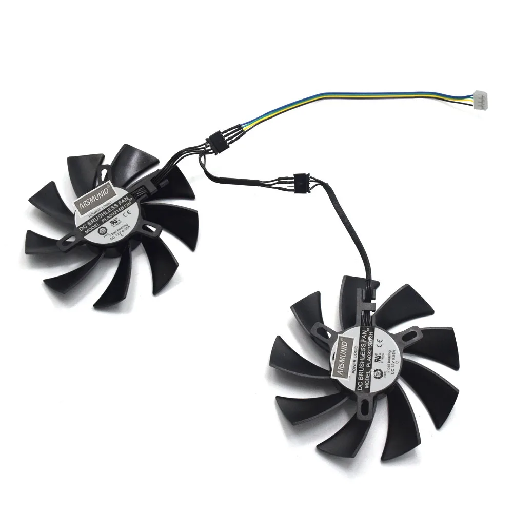 DIY 86 мм PLA09215B12H 4Pin охлаждающий вентилятор Замена для MSI XFX RX 470 570 GIGABYTE GTX 1060 1050Ti 1070Ti ATi