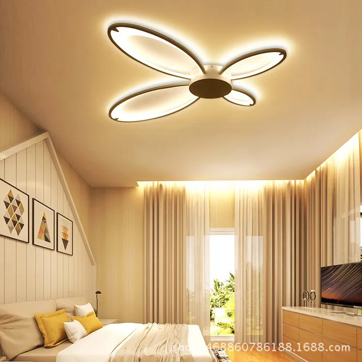 Простая индивидуальная Светодиодная потолочная лампа с бабочкой Современная