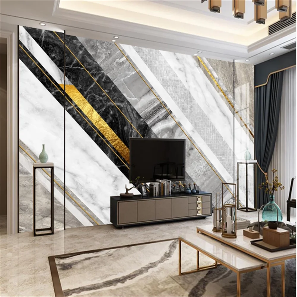 Современные черно-белые светильник шные золотые абстрактные геометрические