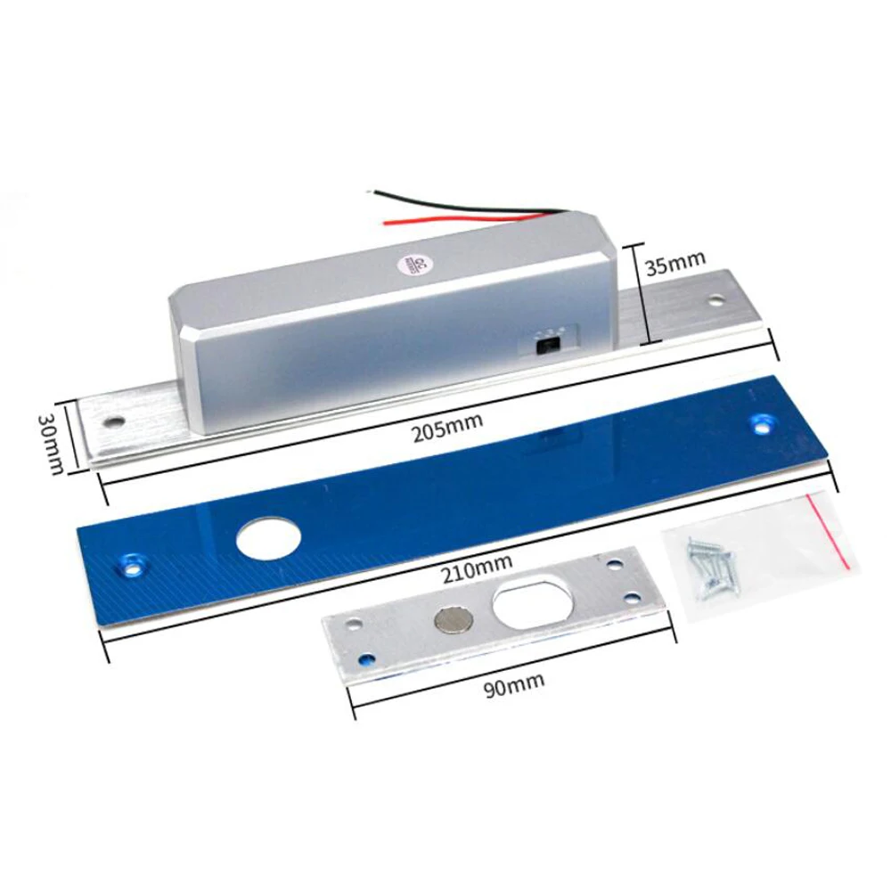 Электрический дверной замок с откидным болтом постоянный ток 12 В магнитный