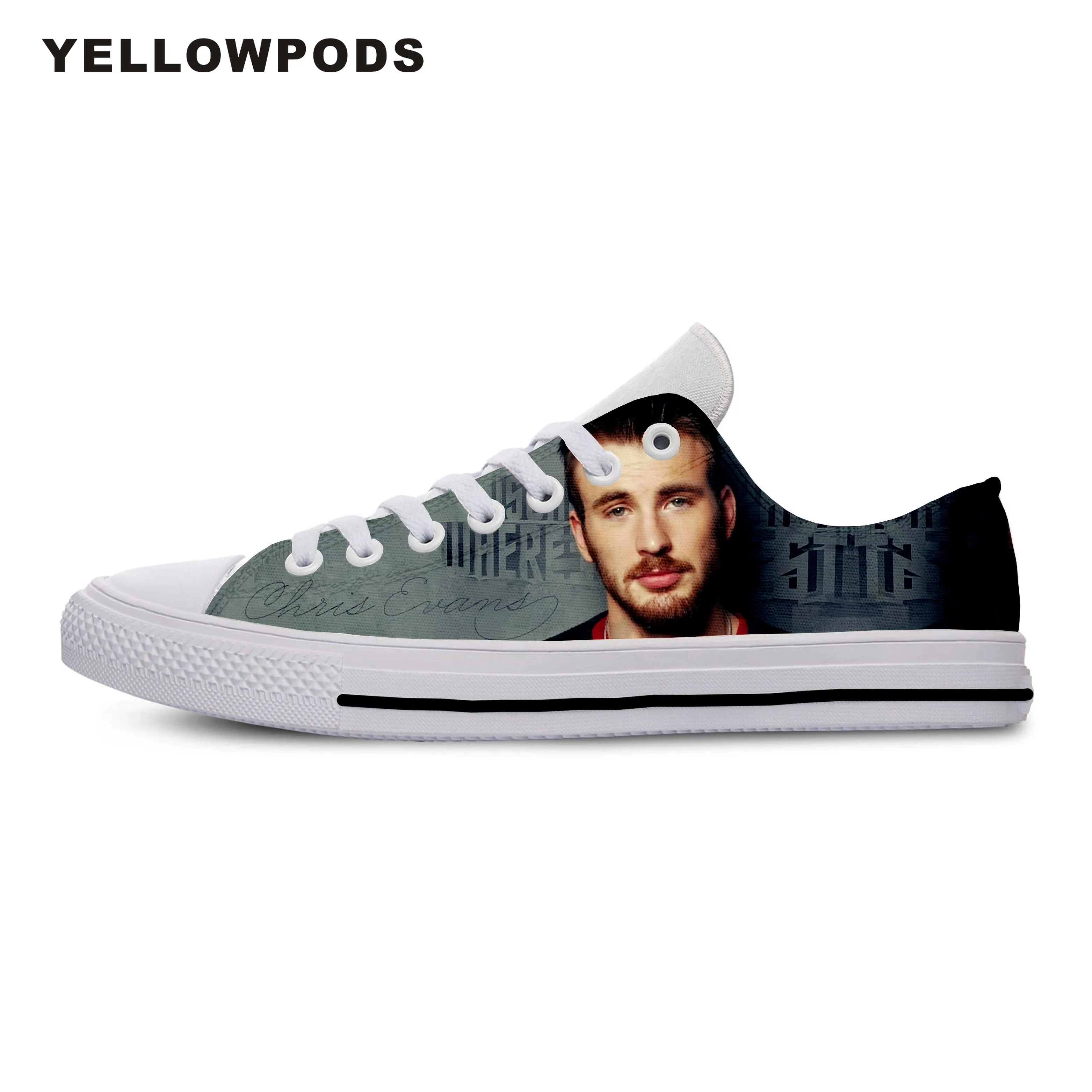

New Canvas Men Casual Shoes Chris Evans Hot Fashion For Men/women High Quality 3D Printing Chris Evans Shoes Man