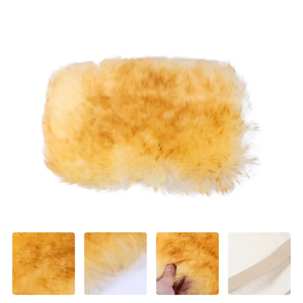 

Auto Center Console Cushion Car Armrest Seat Box Sheepskin Wool Cover Warm Pad