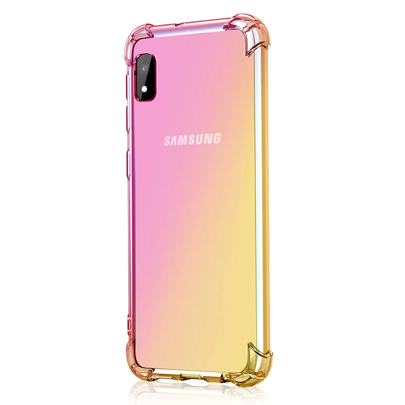 Чехол для телефона Samsung A10 ТПУ чехол 360 Защита 4 угла воздушная подушка градиентный