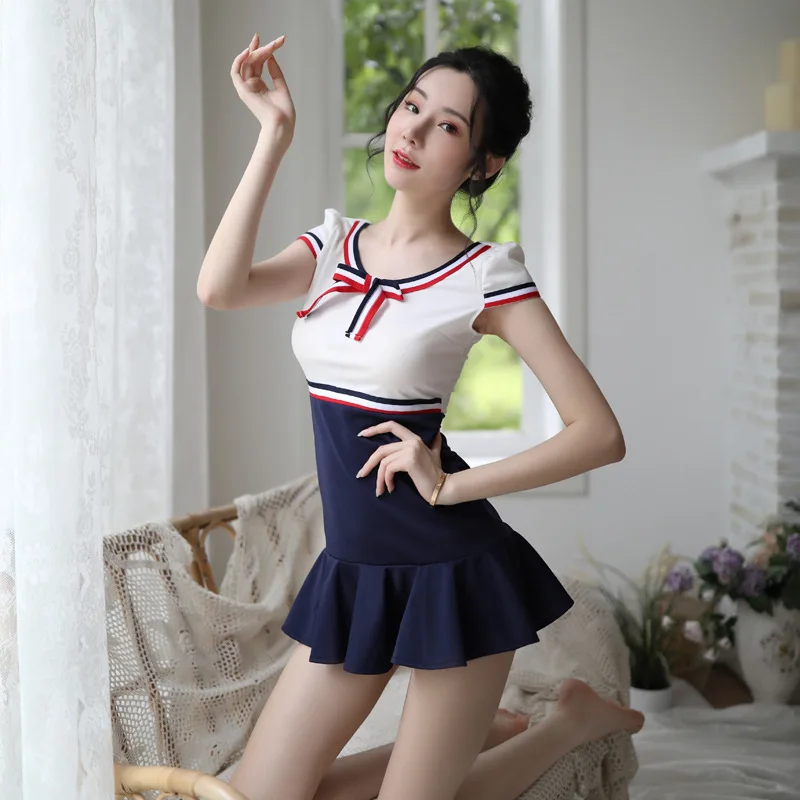 Сексуальное нижнее белье женский костюм с бантом сексуальная юбка Эротическая