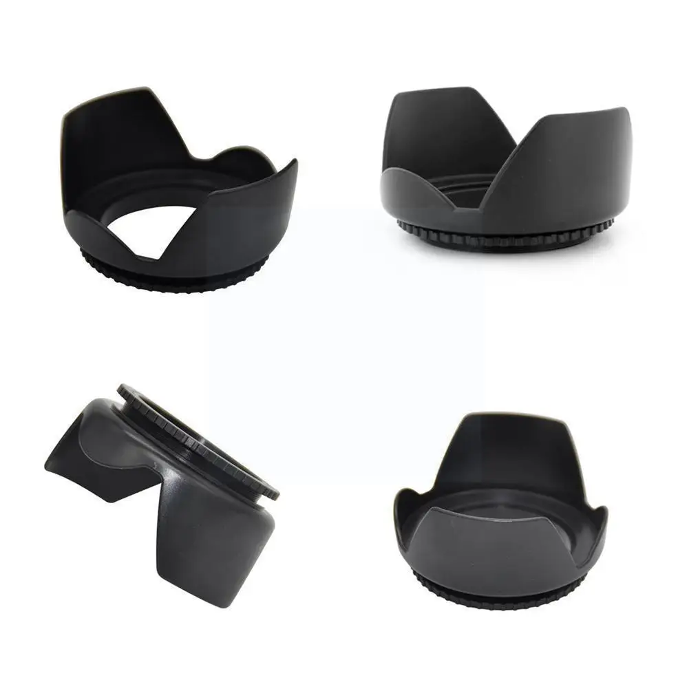

58mm Universal Shaped Lens Hood for Canon 18-55, 75-300, 55-250 70-300, Lens Accessories Camera Y7M6