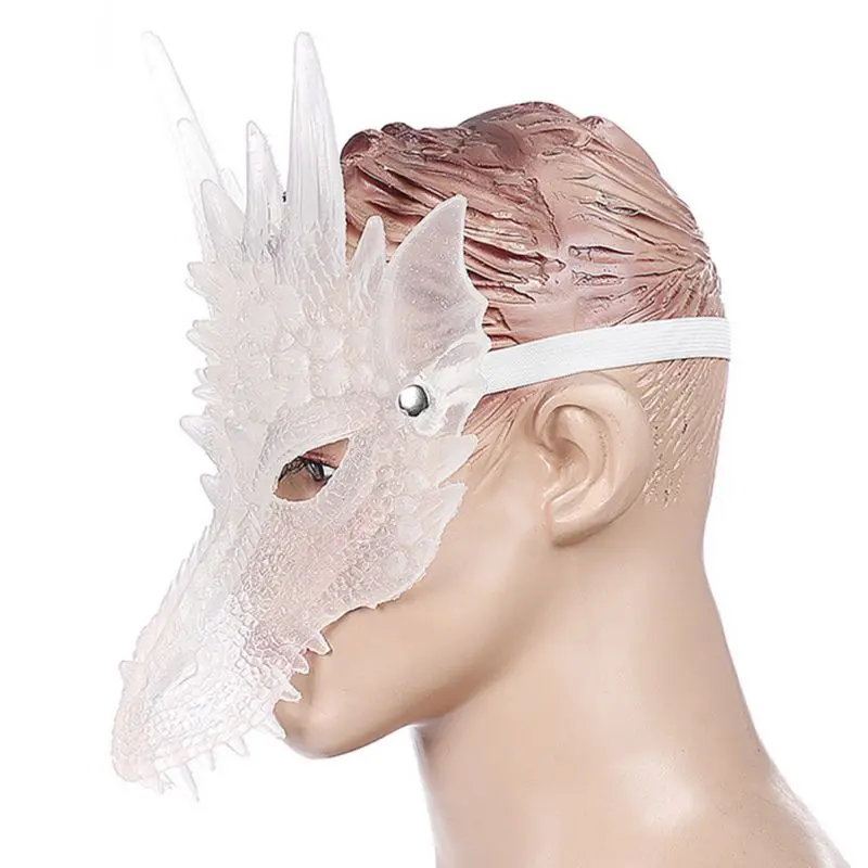 Halloween Unisex Party Mask Latex Cosplay Half Face Colourful Dragon Masks Masquerade Decor | Дом и сад