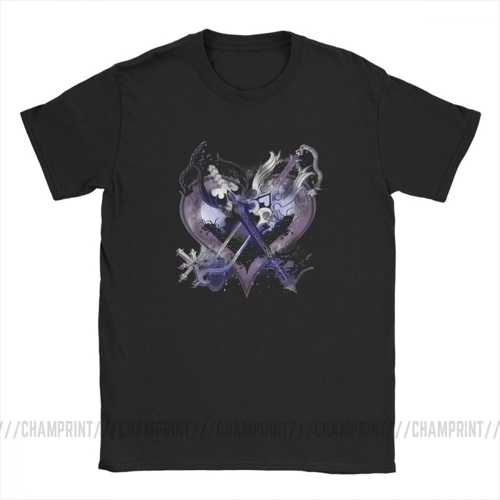 Kingdom Hearts T-Shirt Men Oathkeepeer And Oblivion Videogame Short Sleeve Novelty Tees Crewneck 100% Cotton Clothes 6XL T Shirt | Мужская