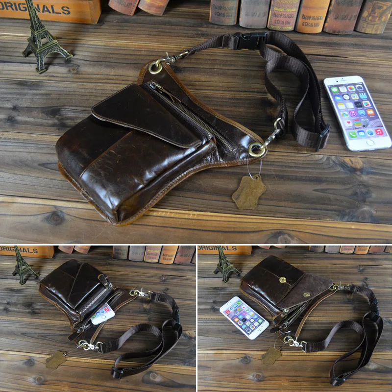 NEW Vintage Leather Drop Leg Bag Outdoor Thigh Waist Hip Fanny Pack for Men Women | Спорт и развлечения