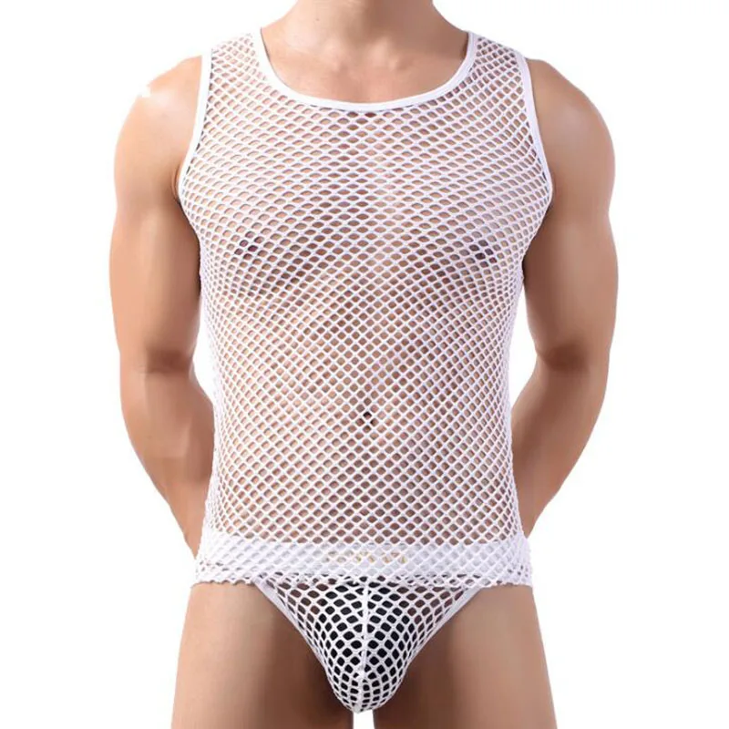 Майка мужская топ с вырезами мужские жилеты для тренажерного зала прозрачная