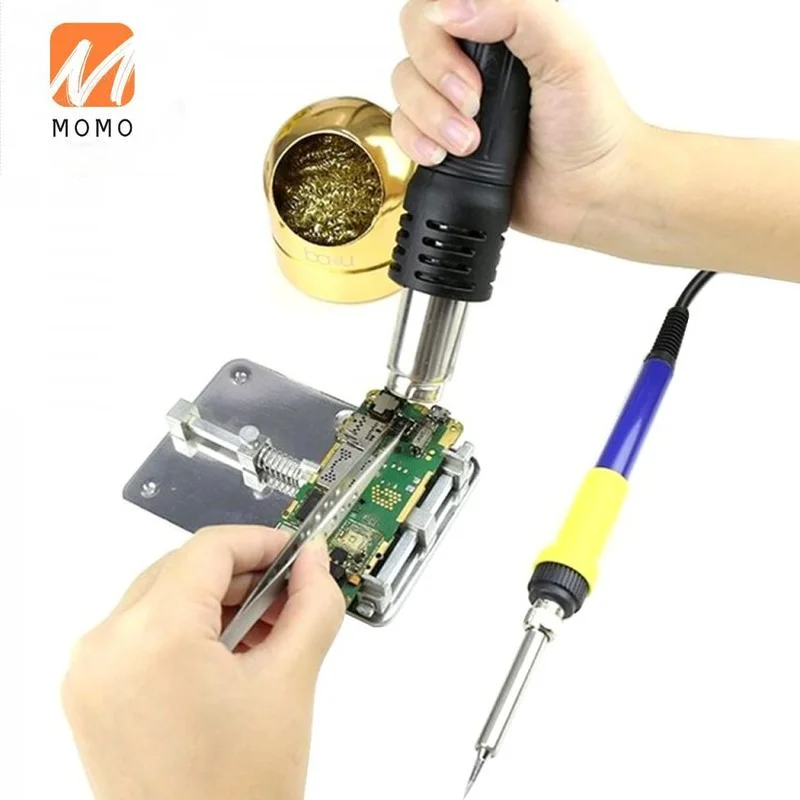 

878L2 220V 700W LED Digital Hot Air Gun Rework Station with Soldering Iron