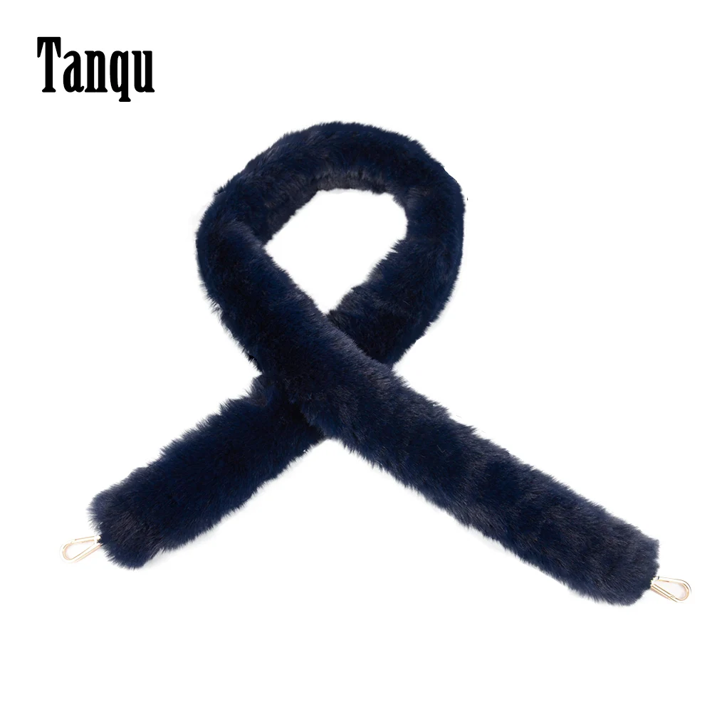 

Tanqu 1pc 120cm Faux Fur Furry Belt Strap Handles with hook for Winter Autumn Women Totes Shoulder Handbags OBag bag accessories