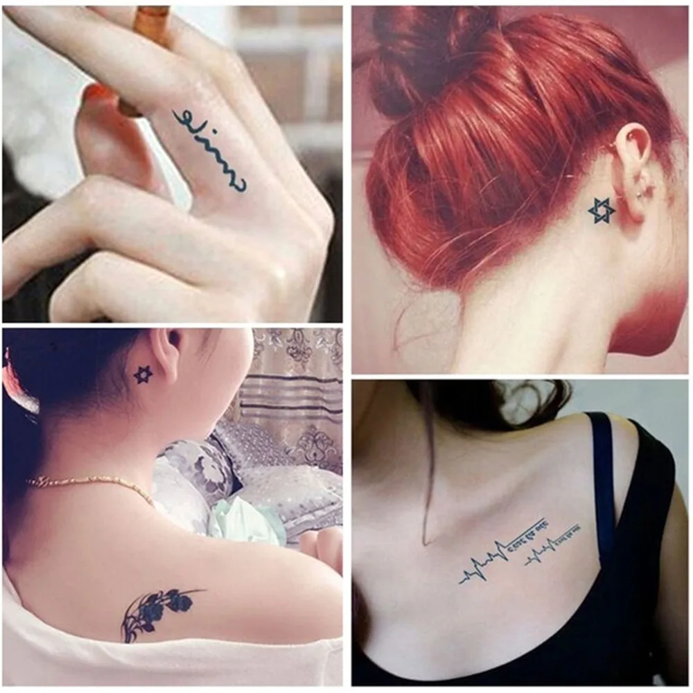 30 моделей/упаковка долговечные водонепроницаемые временные тату наклейки