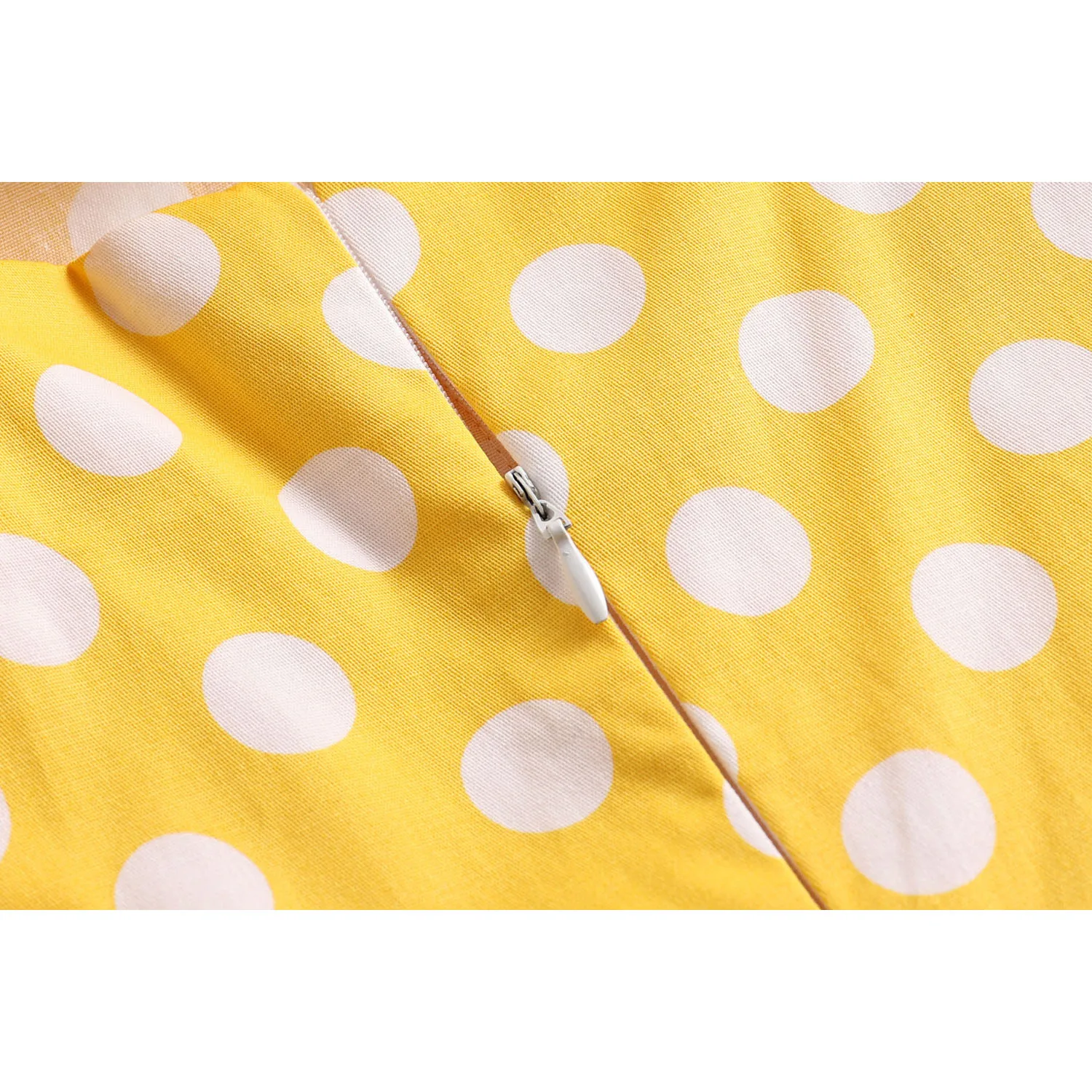 

Vintage 2021 Spaghetti Straps Sexy Party Dress With Bow Yellow White Polka Dot Button Front Plus Size Cotton Rockabilly Sundress