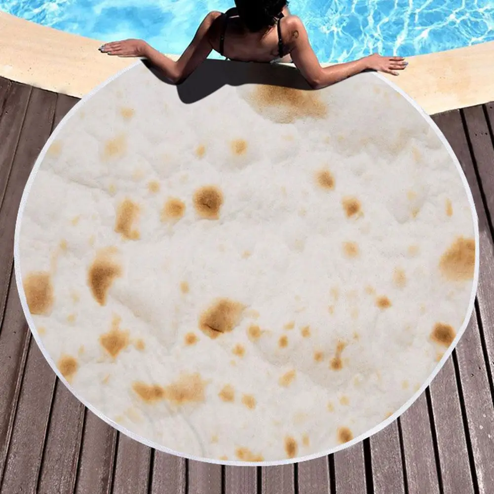 Мягкое тортильское одеяло ковер с надписью круглый маленький Burrito для офиса дома