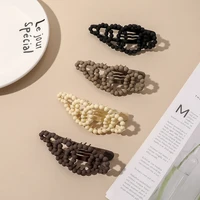 new arrived retro frosted milk tea color duck mouth hair clip fashion versatile hair clip for woman girls