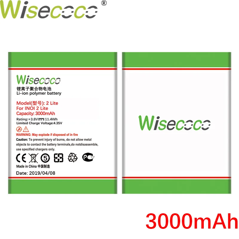 Wisecoco 3000 мАч Новая батарея для телефона inei 2 Lite INOI2 Lite Высокое качество батарея+ номер отслеживания