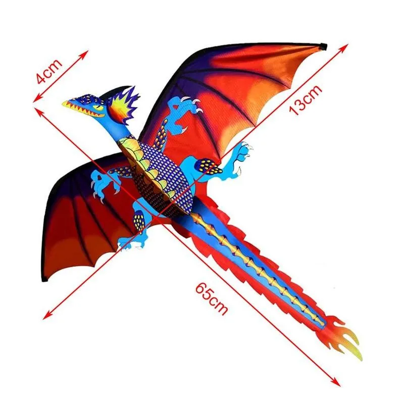 

3D Flying Dragon Kite Large Line With Tail Outdoor 100m Kite Play Toys Kids Single Line Kite With N0K5