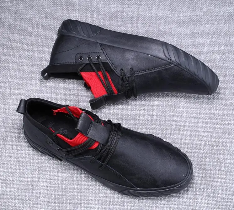 autumn new fashion street cool men lace up leather casual shoes man trend shoes man loafers