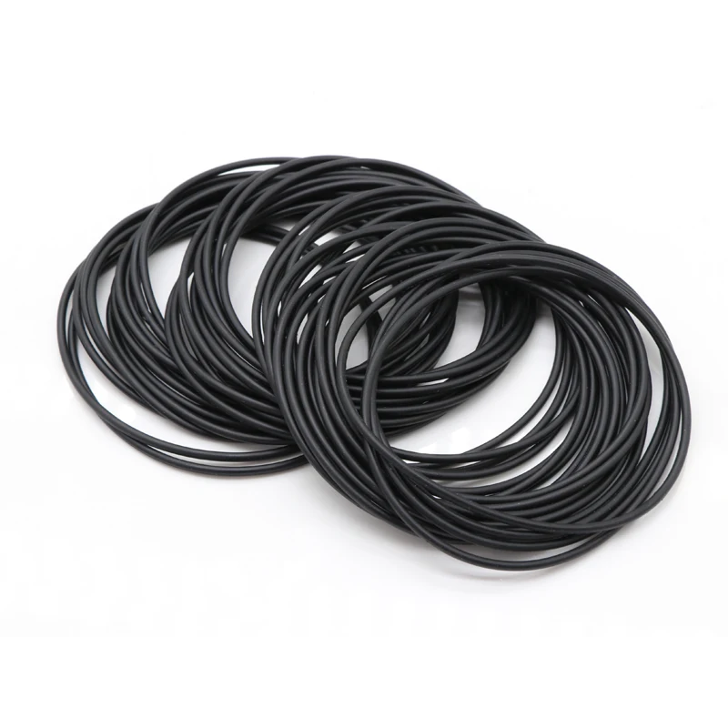 

50pcs NBR O Ring Seal Gasket Thickness CS 3mm OD 10~80mm Nitrile Butadiene Rubber Spacer Oil Resistance Washer Round Shape Black