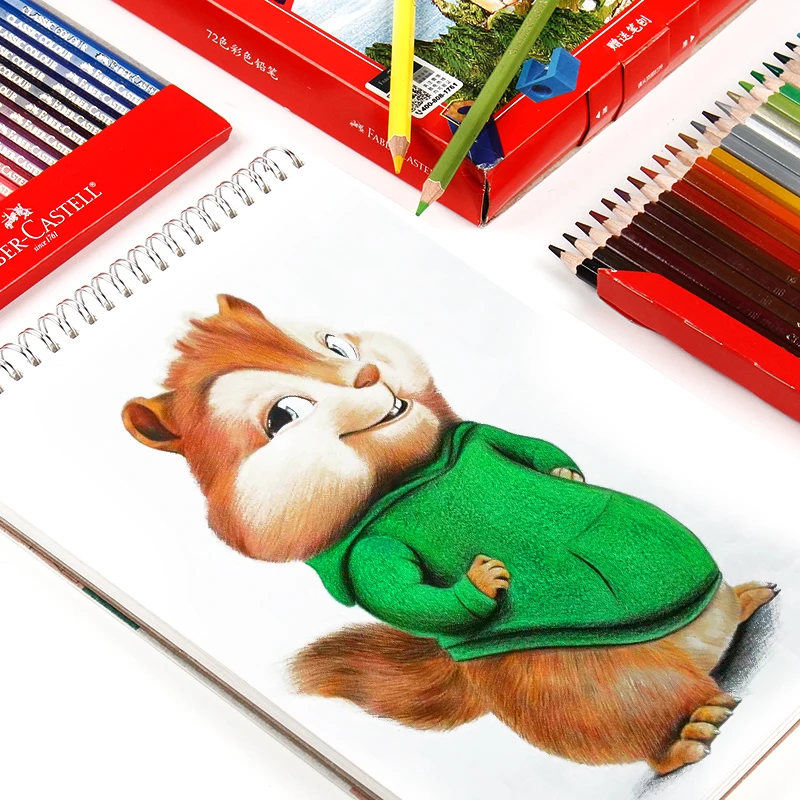 Faber-Castell 48 цветов 72 классический масляный карандаш красный boxlock цвет свинец