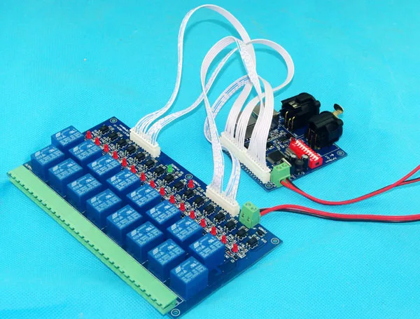 

16-канальный DMX512 реле 16-канальный реле 12V Вход