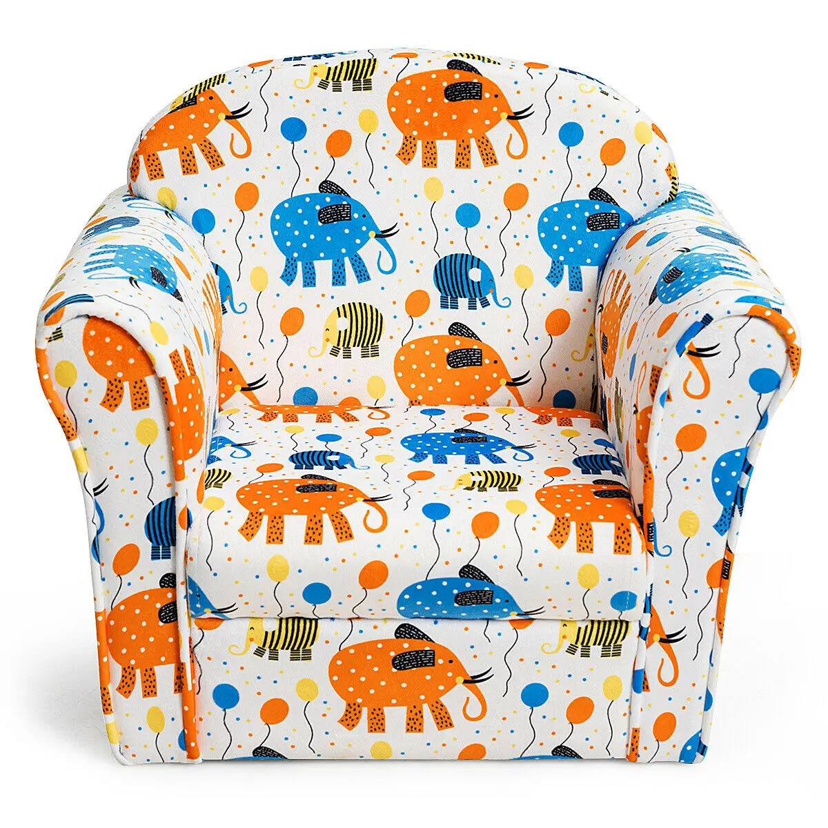 Kids Elephant Sofa Children Armrest Couch Upholstered Chair Toddler Furniture  HW65437