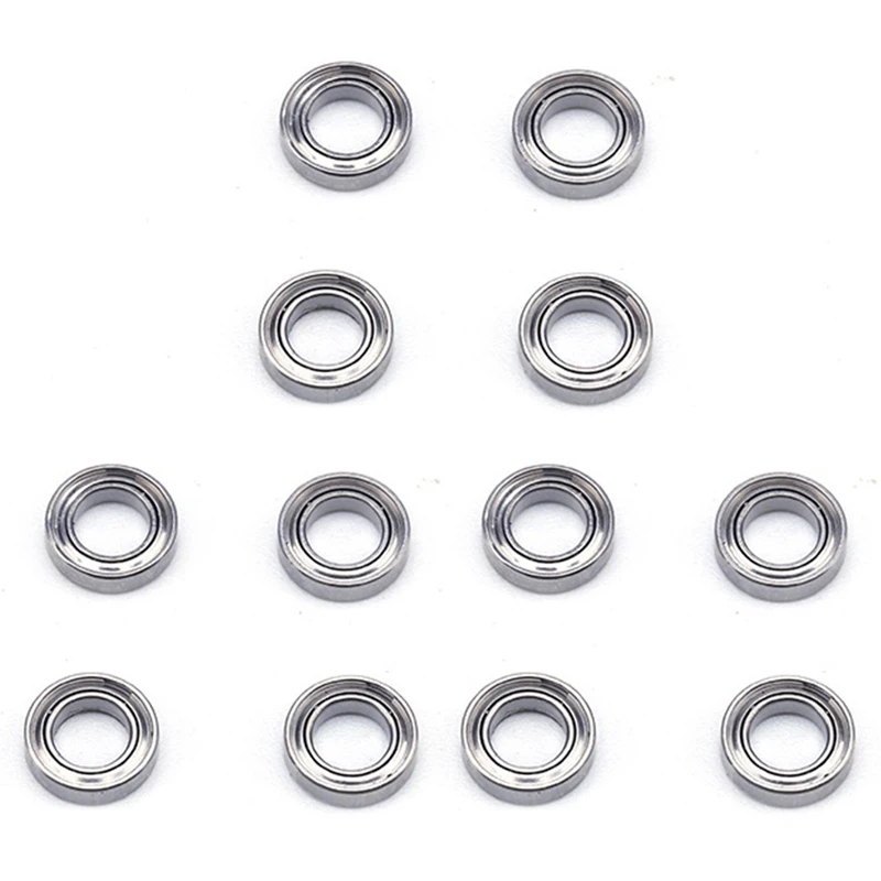 

12 шт. подшипник 144001-1296 для Wltoys 144001 1/14 4WD, запчасти для радиоуправляемых автомобилей, обновленные аксессуары, 4x7x8