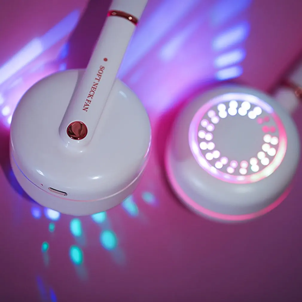 

Portable Mini Leafless Hanging Dual Cooling Neck Fan No-noise USB Charging Outdoor Lazy Neck Fan For Walking