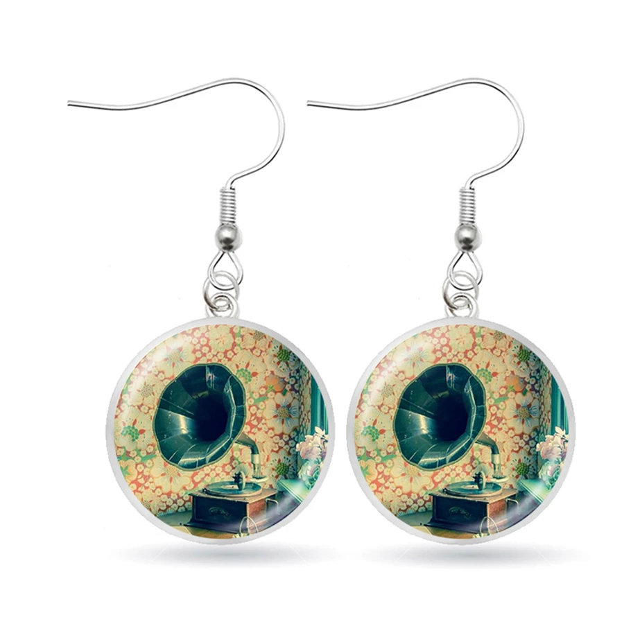 Винтажные висячие серьги в стиле Харадзюку из виниловой пластинки ювелирные