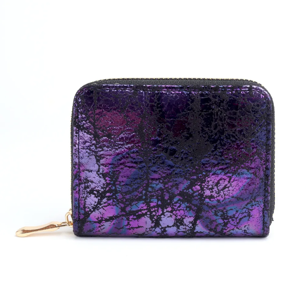 purple Новинка, женские кошельки, маленький Модный Цветной кошелек из искусственной кожи, женские сумки для карт, женский клатч, кошелек с зажимом для денег - Цвет: purple