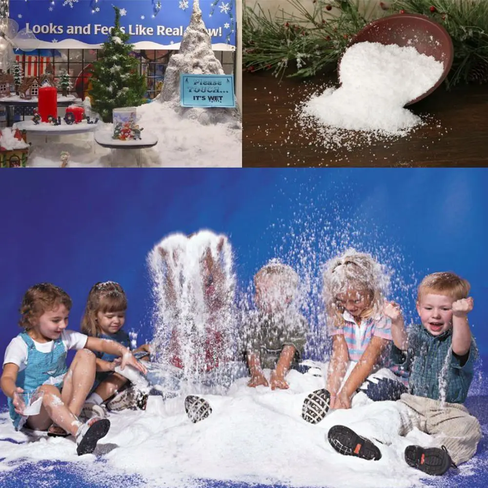 1 упаковка искусственный снег зима украшения Instant Snow Powder Снеж. Порошок пушистый