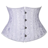 underbust corset sexy foral hooks and clip waist cincher steel boned bustiers top workout shape body belt plus size lingerie 3xl