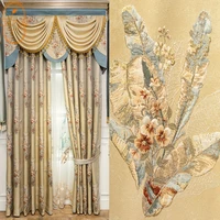 nordic high end jacquard curtains luxury blackout curtains for living room and bedroom finished products