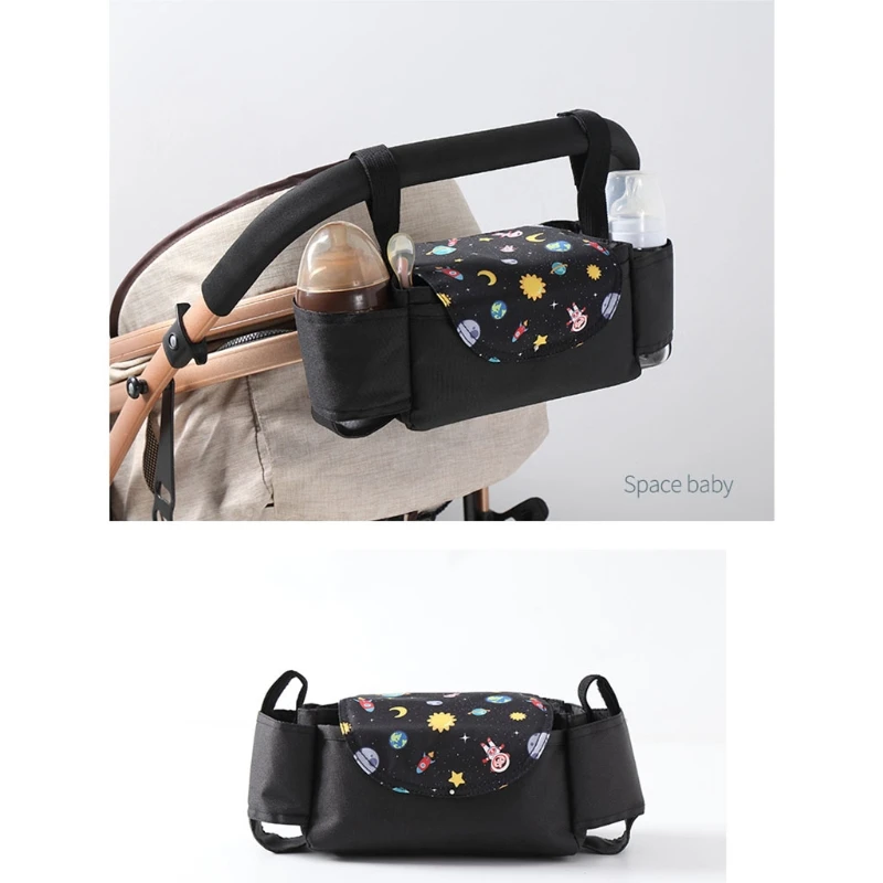 

Universal Baby Pram Organizer Cup Bottle Holder Trolley Stroller Storage Bag Pushchair Buggy Hanging Diaper Container