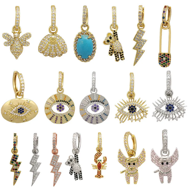 1 шт. маленький обруч Earing Shell сглаза булавка для безопасности свинья пчела медведь