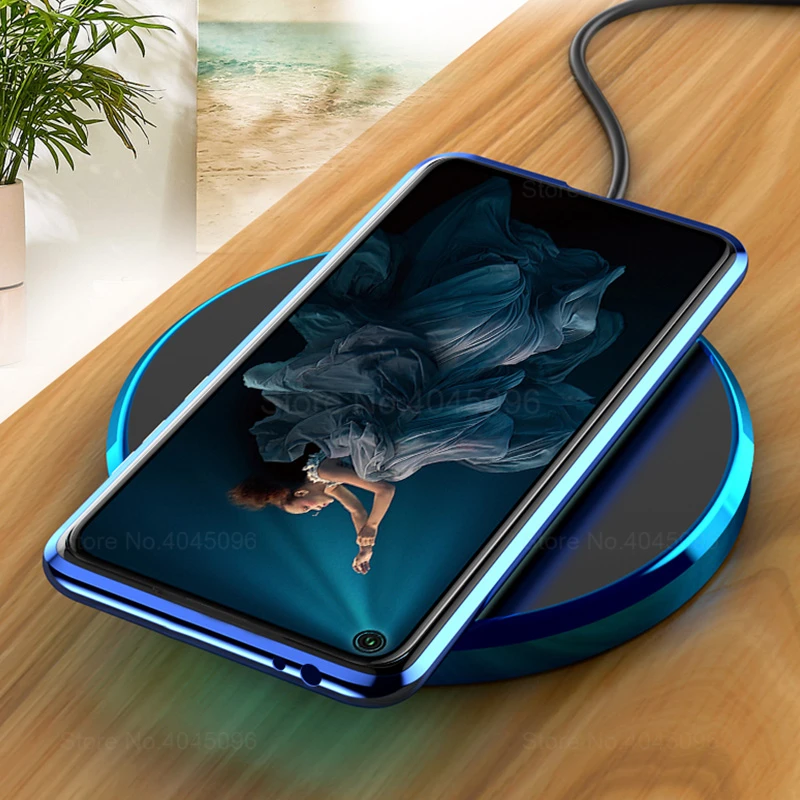 Чехол P30 Lite для Huawei P40 P20 Pro металлический магнитный чехол 360 из закаленного стекла