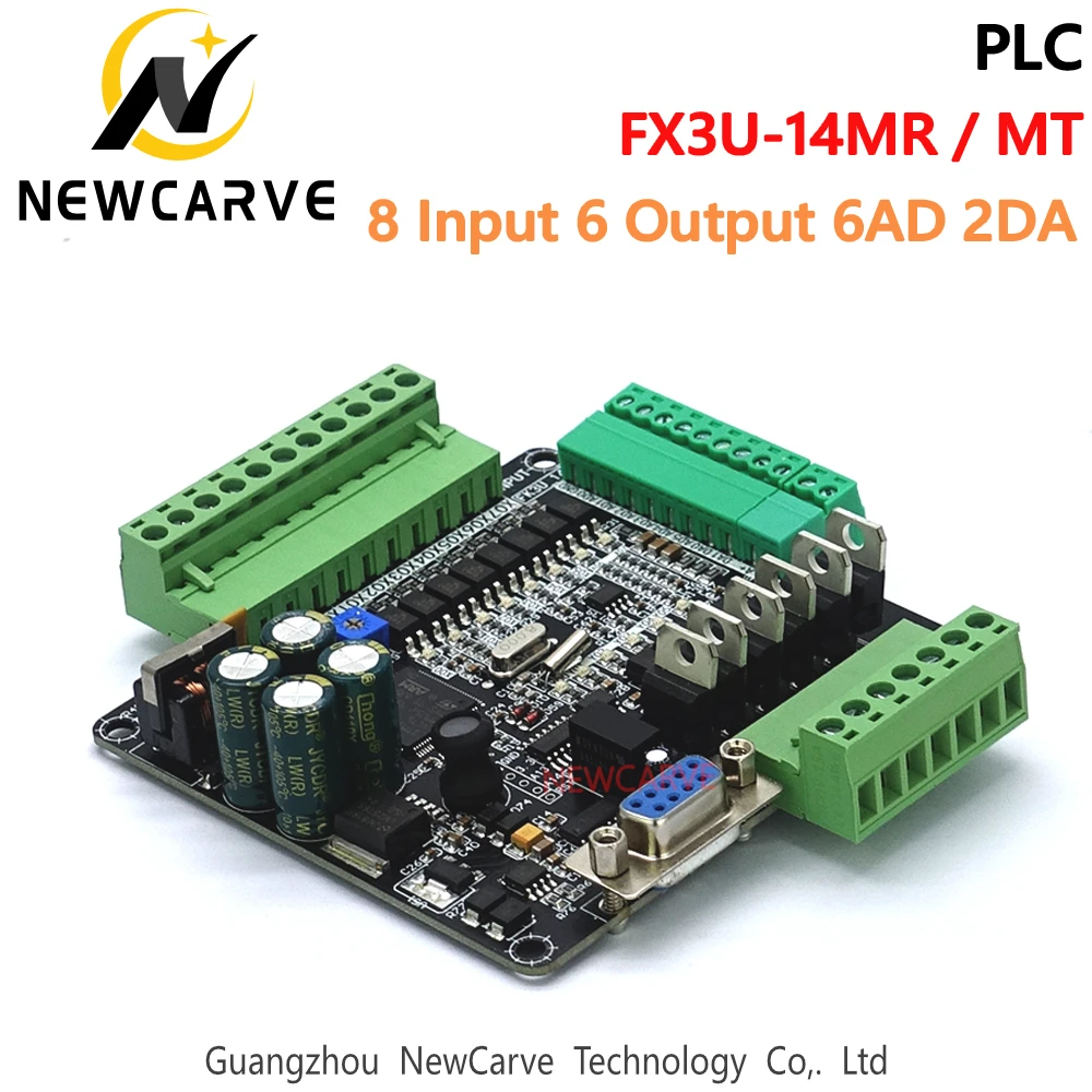 Плата промышленного управления PLC Φ 8 вход 6 выход 6AD 2DA и RS485 Совместимость с FX1N FX2N