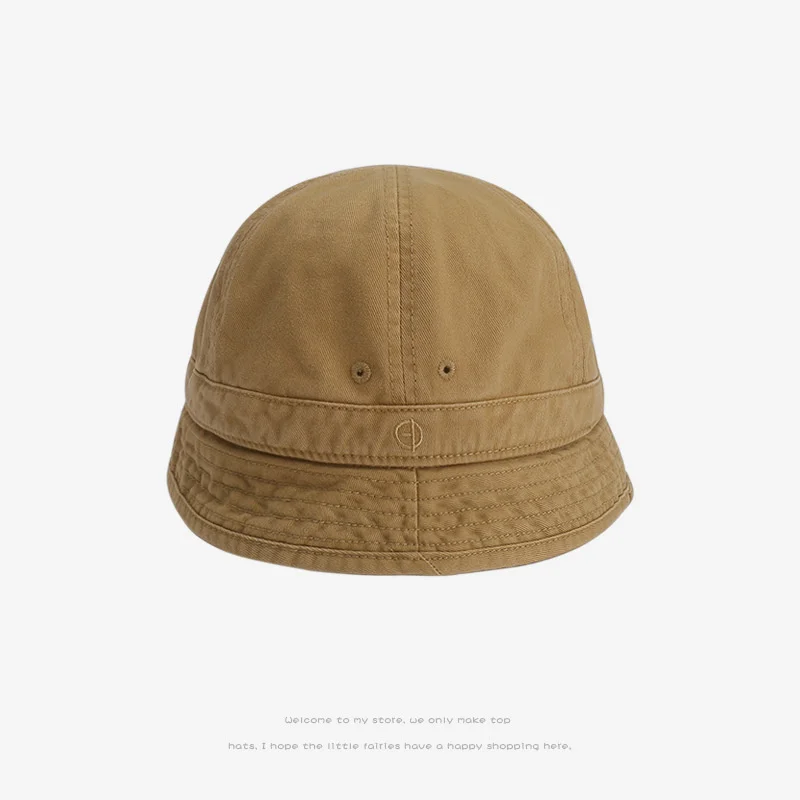 

Hat female Harajuku pure color water washed fisherman's hat spring summer short brim Bucket Hat basin hat male sunshade