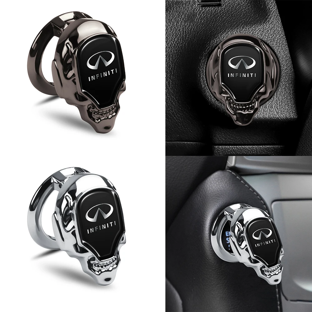

For Infiniti Q30 Q50 Q60 Q70 QX50 QX30 QX60 QX70 QX80 IPL Car Interior One-key Start Button Protection Cover Metal Sticker Badge