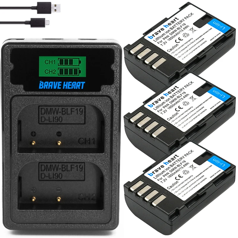 DMW BLF19 BLF19E BLF19e BLF19PP Камера Батарея + ЖК дисплей USB Зарядное устройство для цифрового