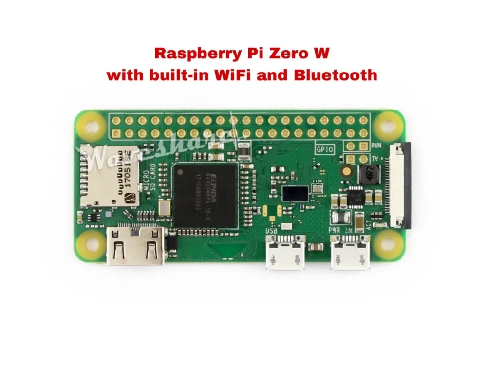 

RPI0 Raspberry Pi Zero W беспроводной Pi 0 с WIFI и Bluetooth 4,1 1 ГГц ЦП 512 МБ ОЗУ, 1 ГГц одноъядерный процессор ARM11