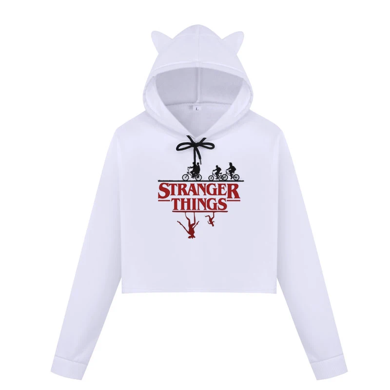 Женская толстовка с длинным рукавом Stranger Thing укороченная Толстовка в стиле