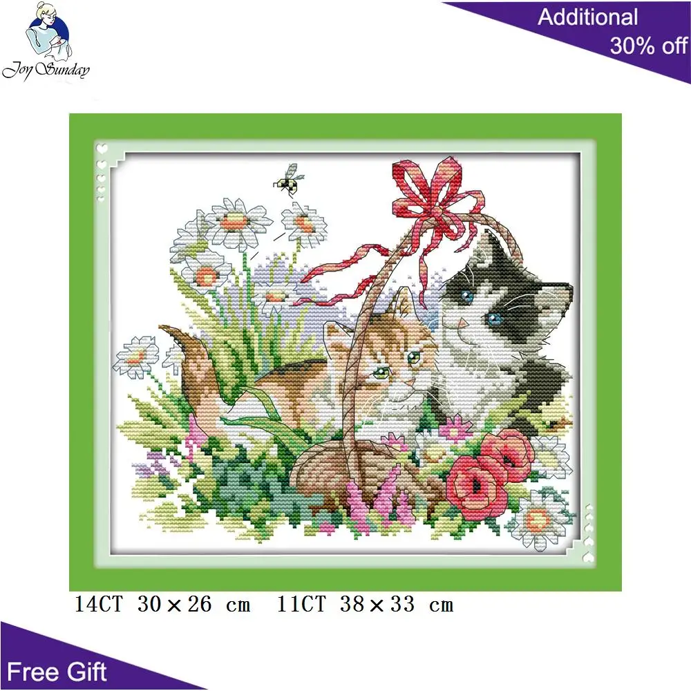 Домашний декор с кошками Joy Sunday D376(1)D377(2)D378(3)D379(4) весенние четыре сезона наборы для