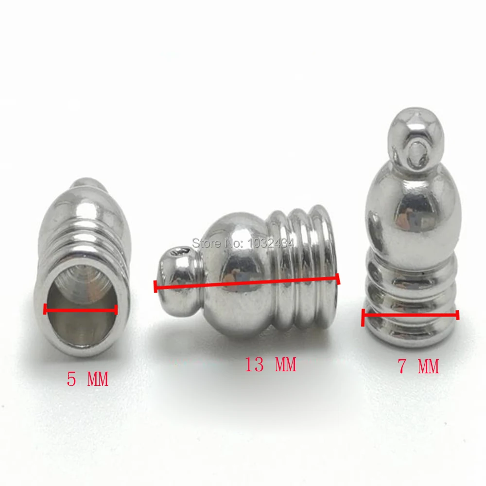 

200pcs/lot Leather Cords Bracelets Buckle Finding End Tip Tassel Caps Crimp End Beads Caps For DIY Jewelry Making