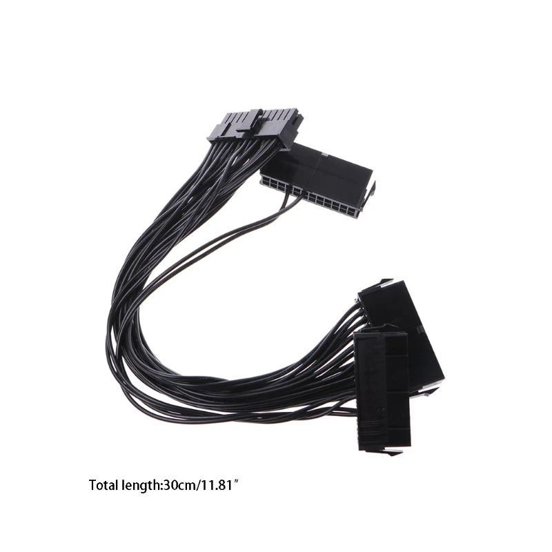 

24Pin 20+4Pin Triple PSU ATX Power Supply Adapter Cable 18AWG Wire For Mining HX6A