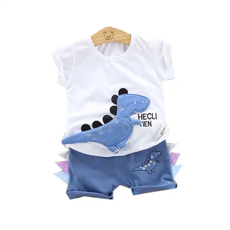 

Summer Children Fashion Clothes Baby Boys Girls Cartoon T-Shirt Shorts 2Pcs/Sets Kids Toddler Cotton Clothing Infant Tracksuit